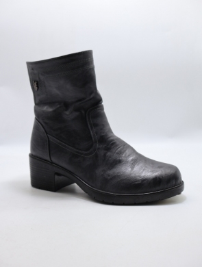 Botki damskie ocieplane na obcasie (36-42) 7124-22 GREY