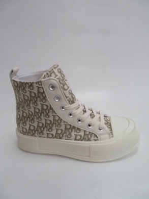 Trampki damskie na płaskim (36-41) R940 BEIGE