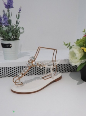 Sandały damskie na płaskim (36-41) 5095 WHITE