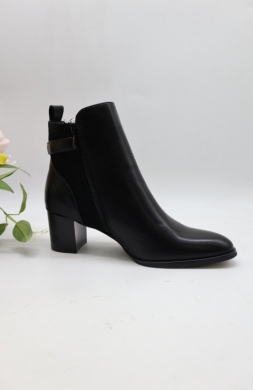 Botki damskie ocieplane na obcasie (36-41) 598 BLACK