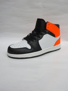Buty sportowe damskie na płaskim (36-41) S1210 BLACK/ORANGE