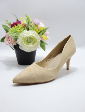 Czółenki damskie na szpilce (36-41) LE-548 BEIGE