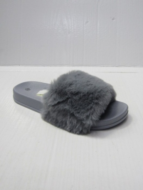 Klapki damskie z futerkiem (36-41) DT5-6 GREY