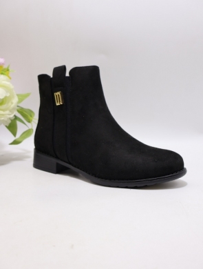 Botki damskie ocieplane na płaskim (36-41) H2178A BLACK