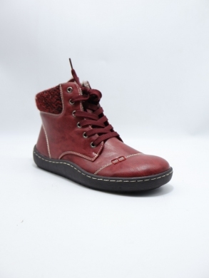 Botki damskie ocieplane na płaskim (36-41) 9611-4 RED
