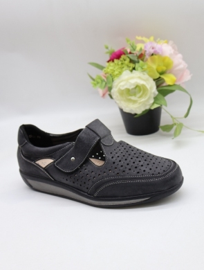 Półbuty damskie na płaskim (36-41) HL61562 BLACK