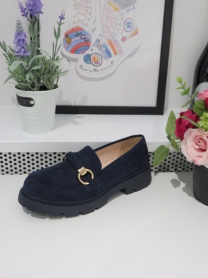 Mokasyny damskie na płaskim (36-41) 77-435 BLUE