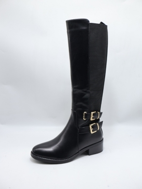 Kozaki damskie ocieplane na obcasie (36-41) 68182 BLACK