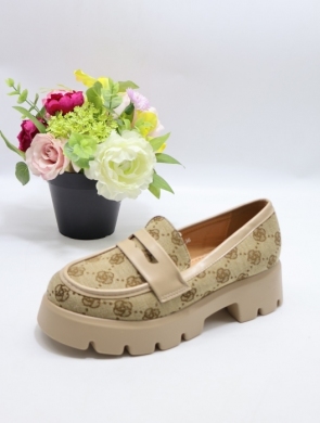 Mokasyny damskie na płaskim (36-41) YDF-40 KHAKI