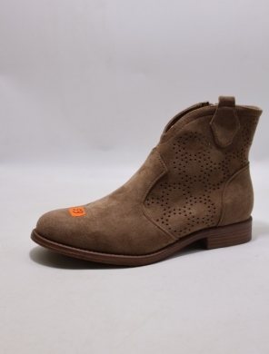 Botki damskie na płaskim (36-41) H255-3 COFFE