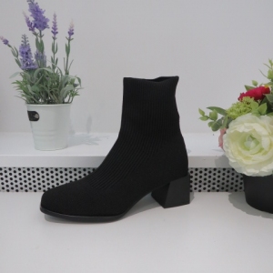 Botki damskie na obcasie (36-41) 9503 BLACK