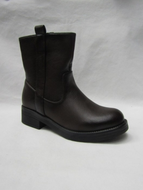 Botki damskie ocieplane na obcasie (36-41) 1908 BROWN