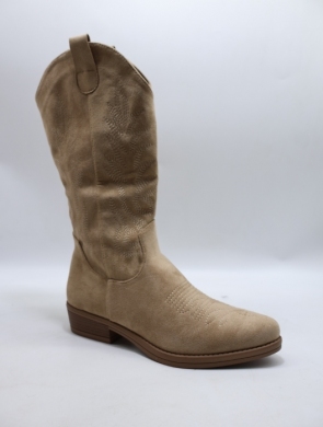 Kozaki damskie na płaskim (36-41) BM58 KHAKI