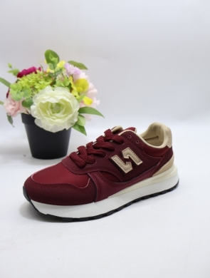 Buty sportowe damskie na płaskim (36-41) 24069 WINE