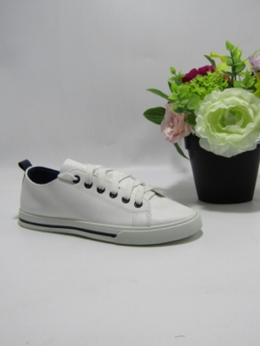 Trampki damskie na płaskim (36-41) 3002 WH/NAVY