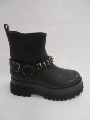 Botki damskie jesienne na płaskim (36-41) D-8 BLACK