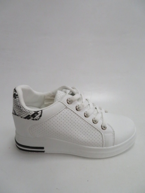 Sportowe damskie na koturnie (36-41) 1301 WHITE/SNAKE