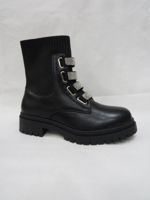 Botki damskie na płaskim (36-41) HBL-41 BLACK