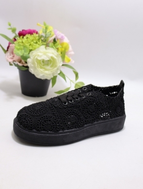 Buty sportowe damskie na płaskim (36-41) 88-130 BLACK
