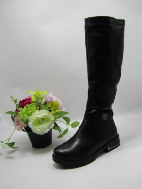 Kozaki damskie ocieplane na płaskim (36-41) X18025-31B BLACK