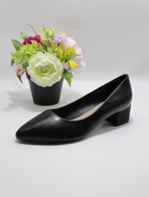 Czółenki damskie na obcasie (36-41) 2201 BLACK