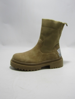 Botki damskie na płaskim (36-41) 9110-PA KHAKI