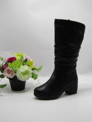 Kozaki damskie ocieplane na obcasie (36-41) Z2-1 BLACK