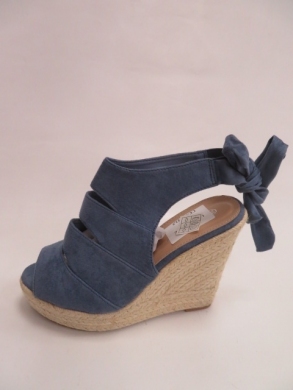 Sandały damskie na koturnie (36-41) 100-930  BLUE