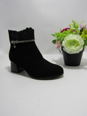 Botki damskie ocieplane na obcasie (36-41) SG871 BLACK