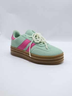 Buty sportowe damskie na płaskim (36-41) 24040 GREEN