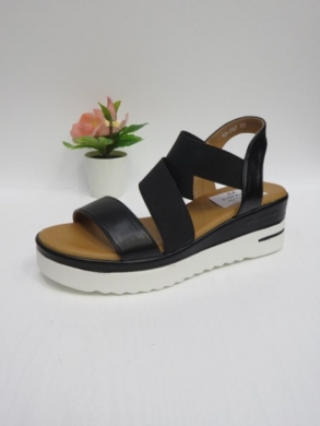 Sandały damskie na koturnie (36-41) 0-757 BLACK
