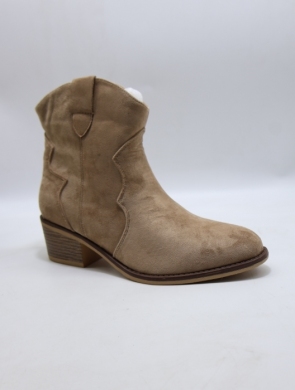 Botki damskie na obcasie (36-41) F020 KHAKI