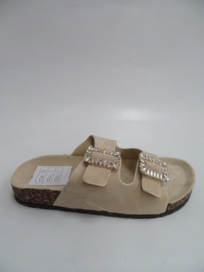 Klapki damskie na płaskim (36-41) H33 BEIGE
