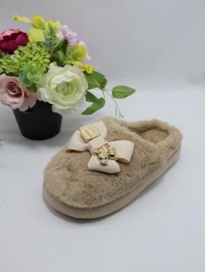 Kapcie damskie ocieplane (36-41) SP52-6 KHAKI