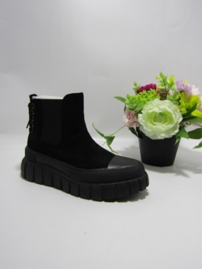 Botki damskie na płaskim (36-41) 8898 BLACK