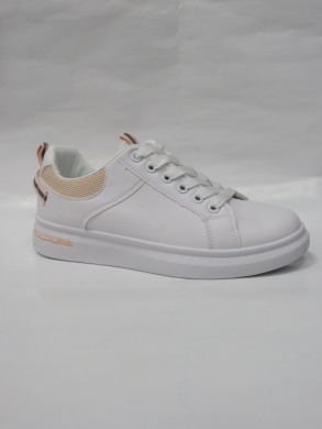 Buty sportowe damskie na płaskim (36-41) BO-723 WHITE/PINK