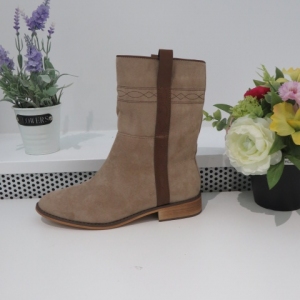 Kozaki damskie na płaskim (36-41) 9563 KHAKI