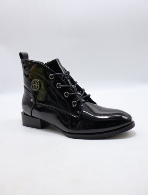 Botki damskie ocieplane na płaskim (36-41) H088 BLACK