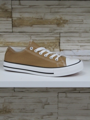 Trampki damskie na płaskim (36-41) 8A07 BEIGE