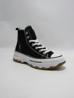 Trampki damskie na płaskim (36-41) EV100 BLACK