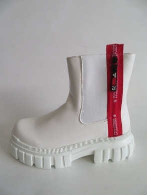 Botki damskie jesienne na płaskim (36-41) D20-80810 WHITE