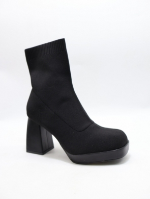 Botki damskie na obcasie (36-41) H8-230 BLACK