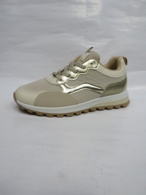 Buty sportowe damskie na płaskim (36-41) 9257 BEIGE
