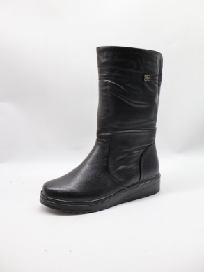 Kozaki damskie ocieplane na płaskim (37-42) 2405 BLACK