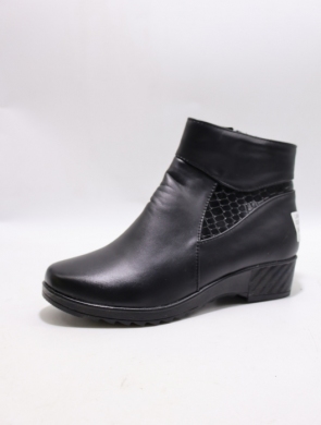 Botki damskie ocieplane na płaskim (36-42) X23-23 BLACK