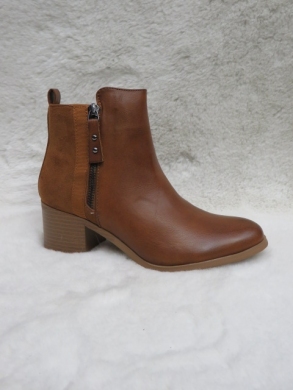 Botki damskie ocieplane na obcasie (36-41) C702 BROWN