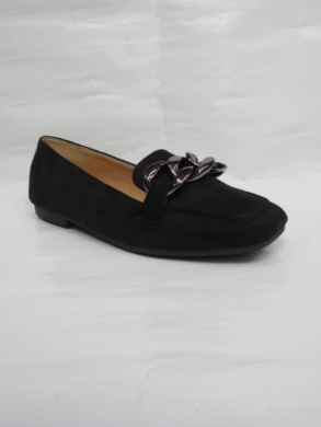 Mokasyny damskie na płaskim (36-41) L-15 BLACK