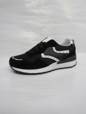 Buty sportowe damskie na płaskim (36-41) 1155 BLACK
