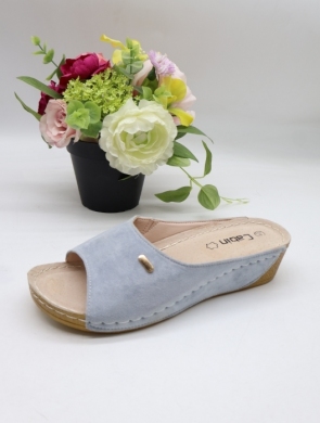 Klapki damskie na płaskim (36-41) C9912-3 GREY
