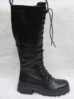 Kozaki damskie ocieplane na płaskim (36-41) XPL-07 BLACK